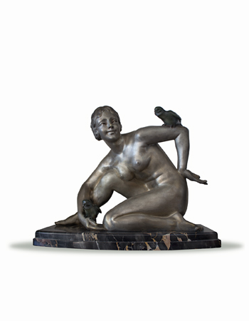 Escultura art deco de bronce realizada por A. Gory