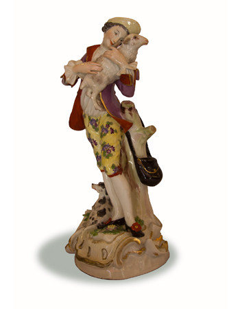 Figura de porcelana de Meissen del siglo XIX